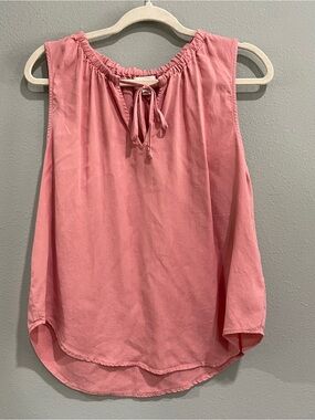 cloth & stone Pink Sleeveless Tie-Neck Women's Top